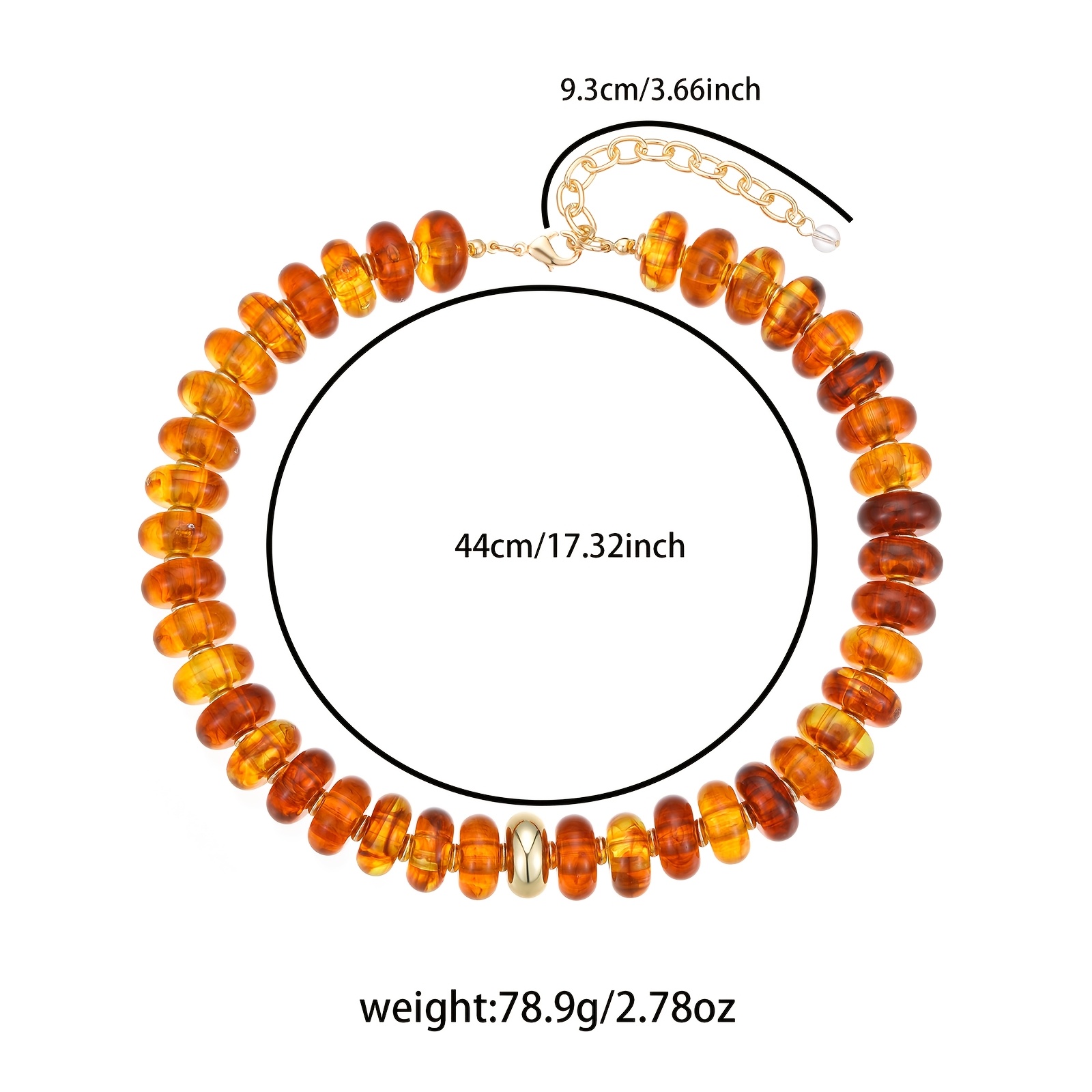 2D Flat Multicolor Marbled Resin Disc Choker Necklace, Boho Style